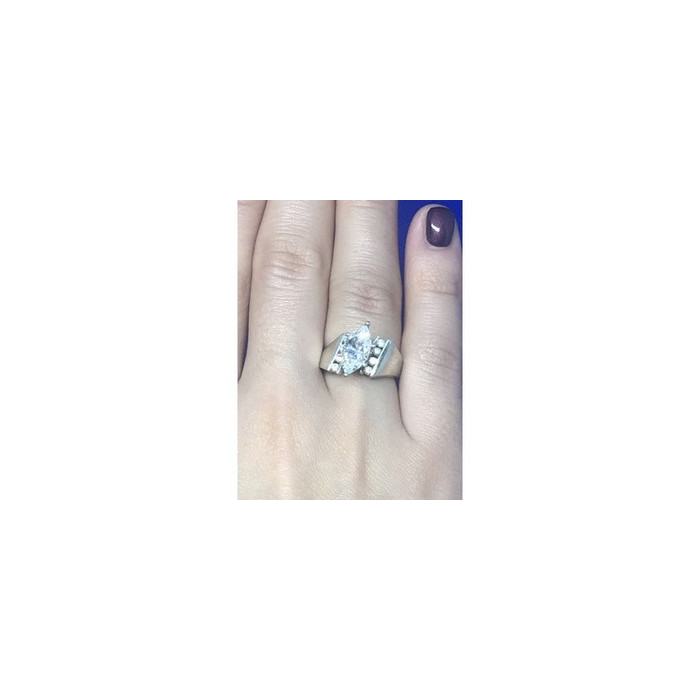 925 Sterling Silver CZ Ring Size 6.5
