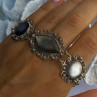 Vintage Beautiful 925 Sterling Silver Abalone Bracelet Length 7