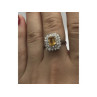 925 Sterling Silver Citrine & CZ Ring Size 7.5