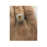 925 Sterling Silver Citrine & CZ Ring Size 7.5