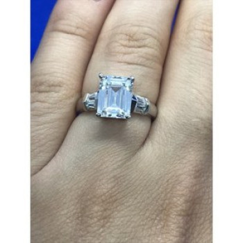 925 Sterling Silver CZ Ring Size 6.5