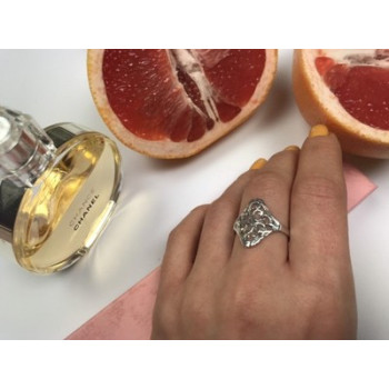 925 Sterling Silver Openwork Ring Size 8