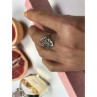 925 Sterling Silver Openwork Ring Size 8