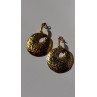 Italy 925 Sterling Silver Gold Plated Earrings Length 1.50 inch