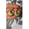 Italy 925 Sterling Silver Gold Plated Earrings Length 1.50 inch