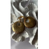 Italy 925 Sterling Silver Gold Plated Earrings Length 1.50 inch