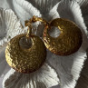 Italy 925 Sterling Silver Gold Plated Earrings Length 1.50 Inch