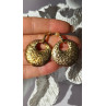 Italy 925 Sterling Silver Gold Plated Earrings Length 1.50 inch