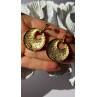 Italy 925 Sterling Silver Gold Plated Earrings Length 1.50 inch