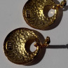 Italy 925 Sterling Silver Gold Plated Earrings Length 1.50 Inch