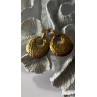 Italy 925 Sterling Silver Gold Plated Earrings Length 1.50 inch