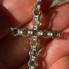 925 Sterling Silver Peridot Cross Pendant