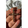 Italy 925 Sterling Silver Gold Plated Cross Pendant