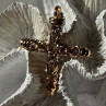 Italy 925 Sterling Silver Gold Plated Cross Pendant