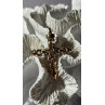 Italy 925 Sterling Silver Gold Plated Cross Pendant