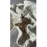 Italy 925 Sterling Silver Gold Plated Cross Pendant