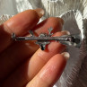 925 Sterling Silver Orange Citrine Deer Brooch