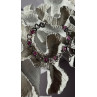 925 Sterling Silver Pink Sapphire Heart Bracelet Length 7.5