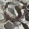 925 Sterling Silver Pink Sapphire Heart Bracelet Length 7.5