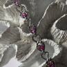 925 Sterling Silver Pink Sapphire Heart Bracelet Length 7.5