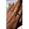 Beautiful 925 Sterling Silver Blue Topaz Bracelet Length 7.5