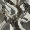 Beautiful 925 Sterling Silver Blue Topaz Bracelet Length 7.5