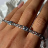Beautiful 925 Sterling Silver Blue Topaz Bracelet Length 7.5