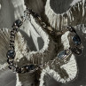 Beautiful 925 Sterling Silver Blue Topaz Bracelet Length 7.5