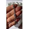 Beautiful 925 Sterling Silver Blue Topaz Bracelet Length 7.5