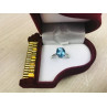 925 Sterling Silver Sky Blue Topaz Ring Size 5.5