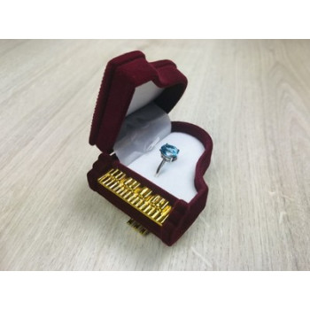 925 Sterling Silver Sky Blue Topaz Ring Size 5.5