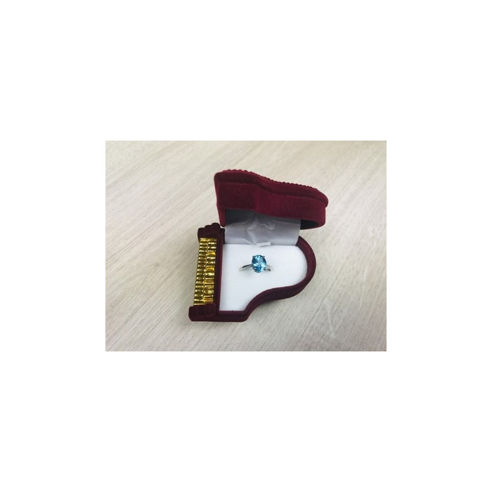 925 Sterling Silver Sky Blue Topaz Ring Size 5.5