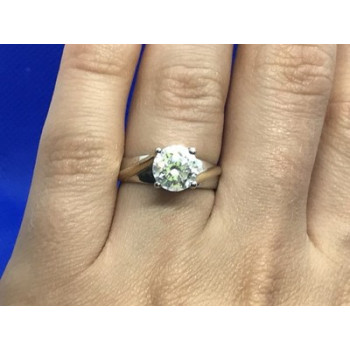 925 Sterling Silver CZ Ring Size 6.5