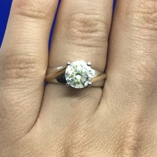 925 Sterling Silver CZ Ring Size 6.5