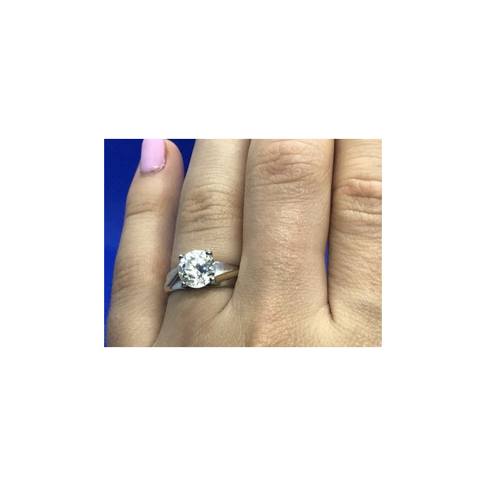925 Sterling Silver CZ Ring Size 6.5