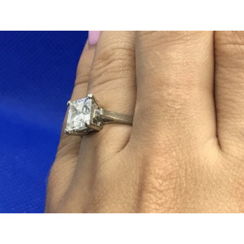 925 Sterling Silver CZ Ring Size 7