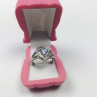 925 Sterling Silver Blue Spinel & Clear Quartz Ring Size 6.5
