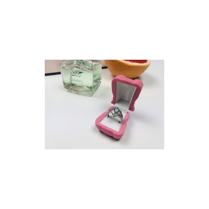 925 Sterling Silver Blue Spinel & Clear Quartz Ring Size 6.5