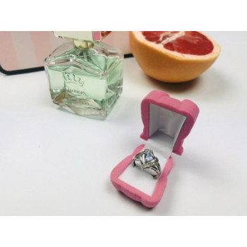 925 Sterling Silver Blue Spinel & Clear Quartz Ring Size 6.5