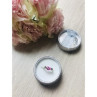 925 Sterling Silver Pink CZ & Black Spinel Ring Size 6.5