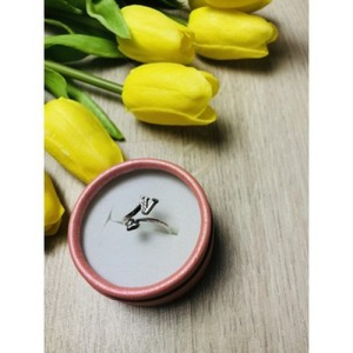 925 Sterling Silver Ring With the Letter 