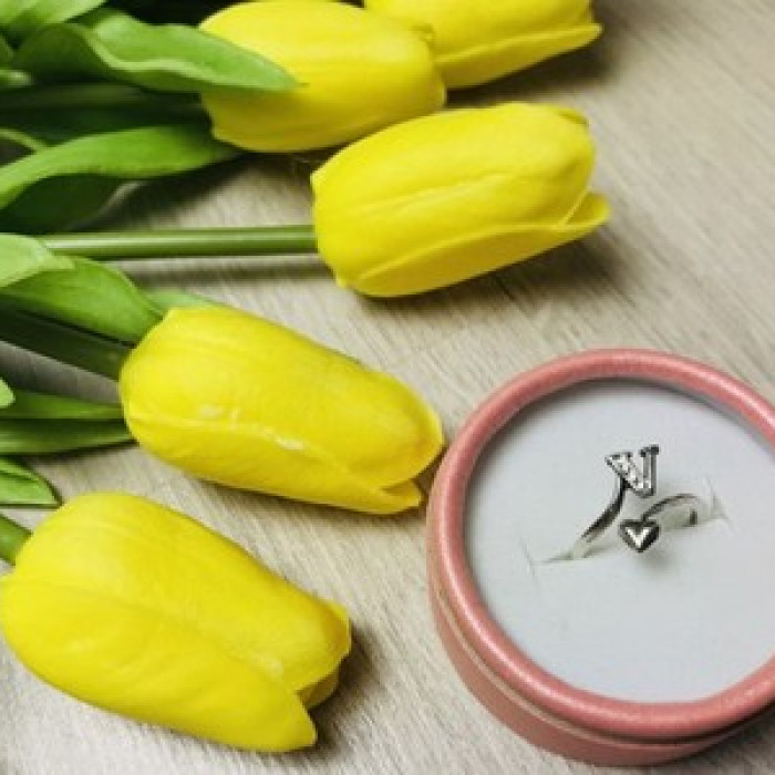 925 Sterling Silver Ring With the Letter 