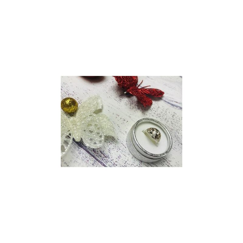 925 Sterling Silver Gold Plated Inserts Ring Size 6.5