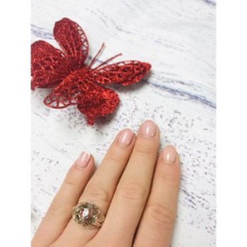925 Sterling Silver Gold Plated Inserts Ring Size 6.5