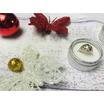 925 Sterling Silver Gold Plated Inserts Ring Size 6.5