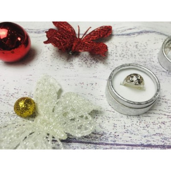 925 Sterling Silver Gold Plated Inserts Ring Size 6.5