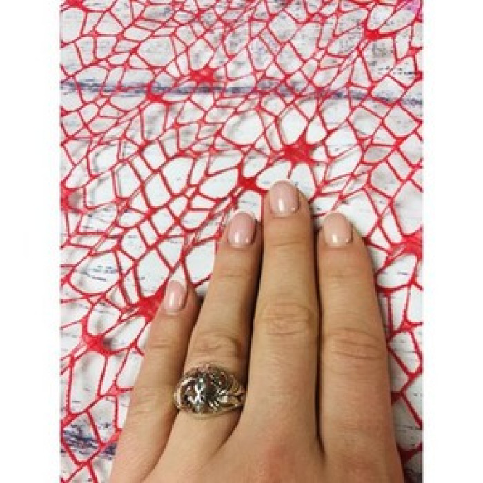 925 Sterling Silver Gold Plated Inserts Ring Size 6.5