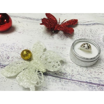 925 Sterling Silver Gold Plated Inserts Ring Size 6.5