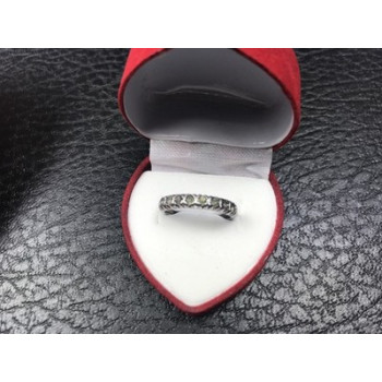 925 Sterling Silver Green CZ Ring Size 6.5