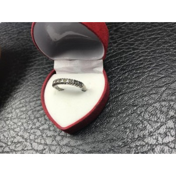 925 Sterling Silver Green CZ Ring Size 6.5